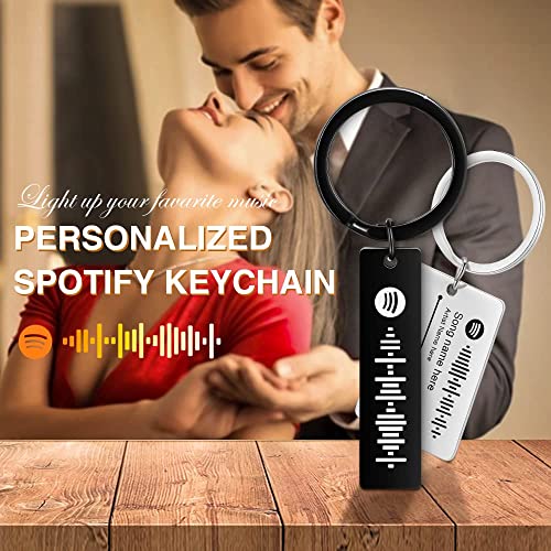 Opalstock Spotify Music Code Keychain Bracelet Infinity Personalized Charm Gift #TOP3