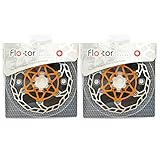 - Disco exterior: SUS410 Ashima-LTD Flo-Tor ARF-3 - Rotor de disco de 6 pernos, 180 mm, 2 unidades, oro, AS2393