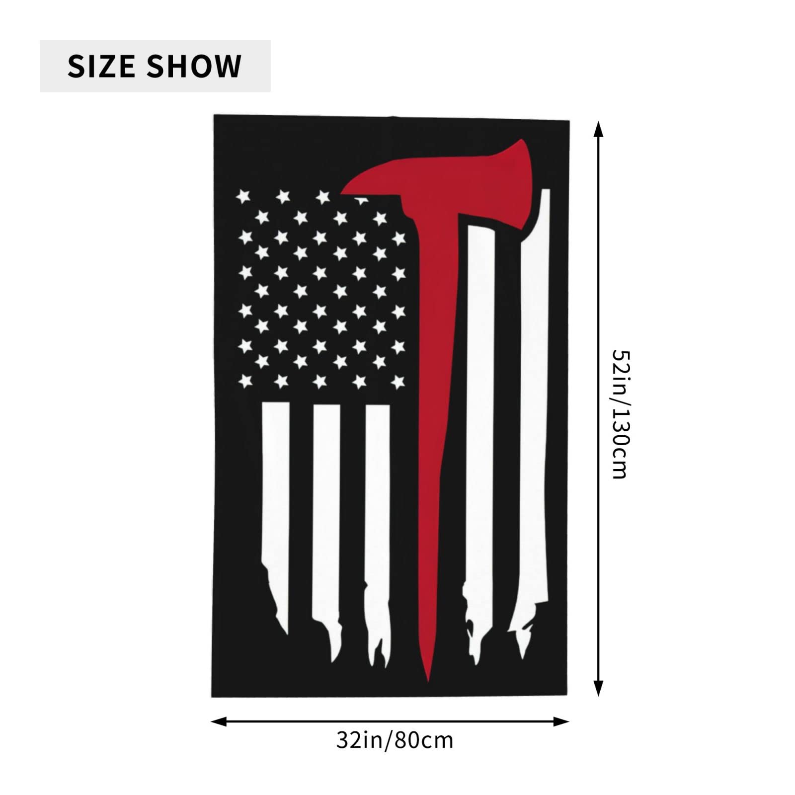 Large Dragonfly Print Beach Towel – Highly Absorbent Microfiber, Quick Dry, 52" X 32", American Flag Firefighter Design - View #2