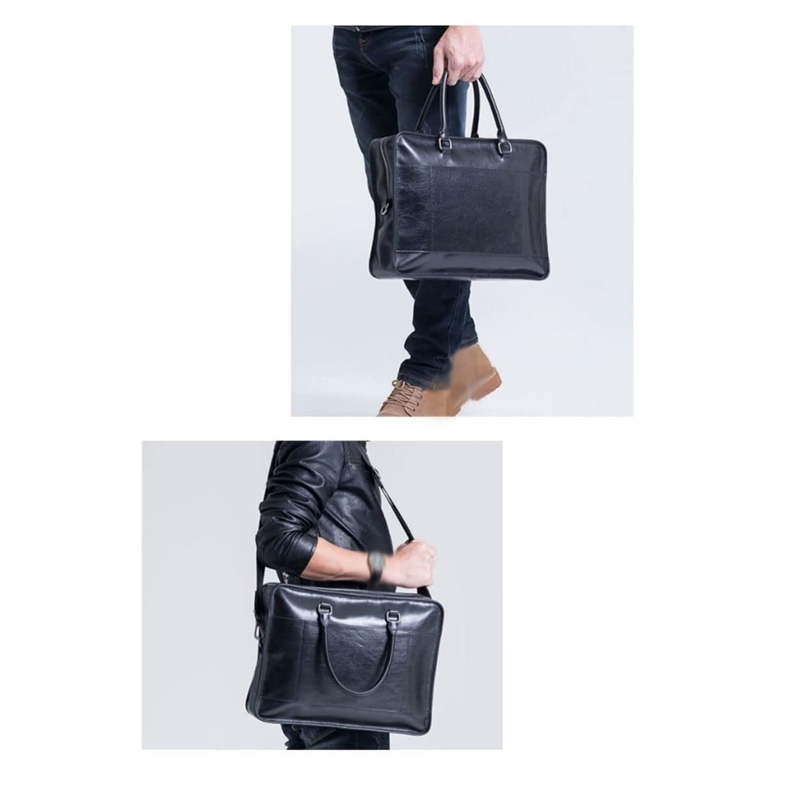 borsa pc Cartella da Viaggio Business da Uomo in Pelle Fatta a Mano