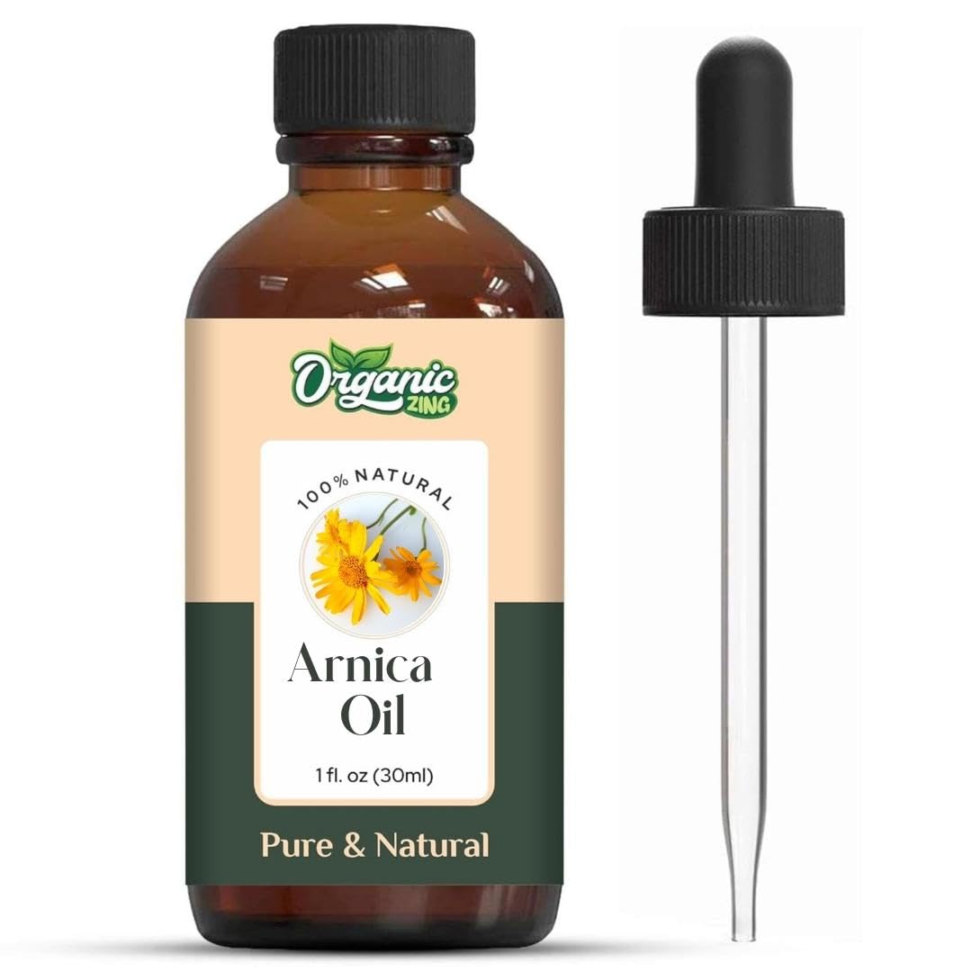 ORGANIC ZINGArnica (Arnica Montana) Oil | Pure & Natural Essential Oil for Skincare, Hair care & Massage - 30ml/1.01fl oz