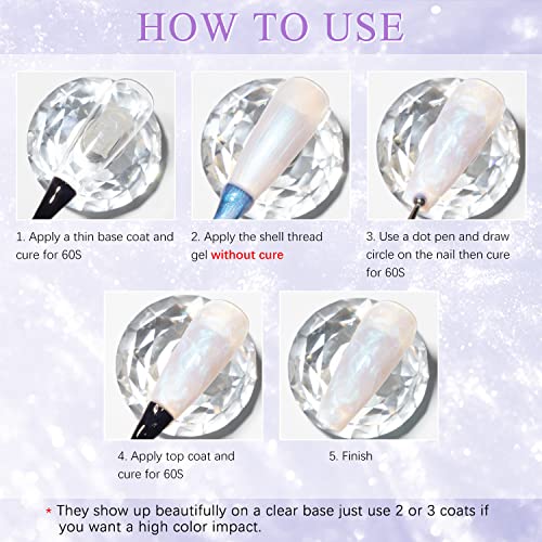 Supwee Perla Shell Gel Smalto per unghie Glitter