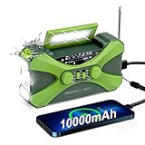 【Beleuchtung und SOS】Das kurbelradio mit handyladefunktion solar ist mit 3 Taschenlampenmodi und einem weichen Leselicht für verschiedene Beleuchtungsbedürfnisse in der dunklen Nacht ausgestattet.Die SOS-Funktion hat einen lauten Alarm und ein blinkendes rotes Licht, um Ihnen zu helfen, so schnell wie möglich Hilfe zu bekommen. Dieses kurbelradio solar ist der perfekte Helfer für Ihre Outdoor-Reisen.