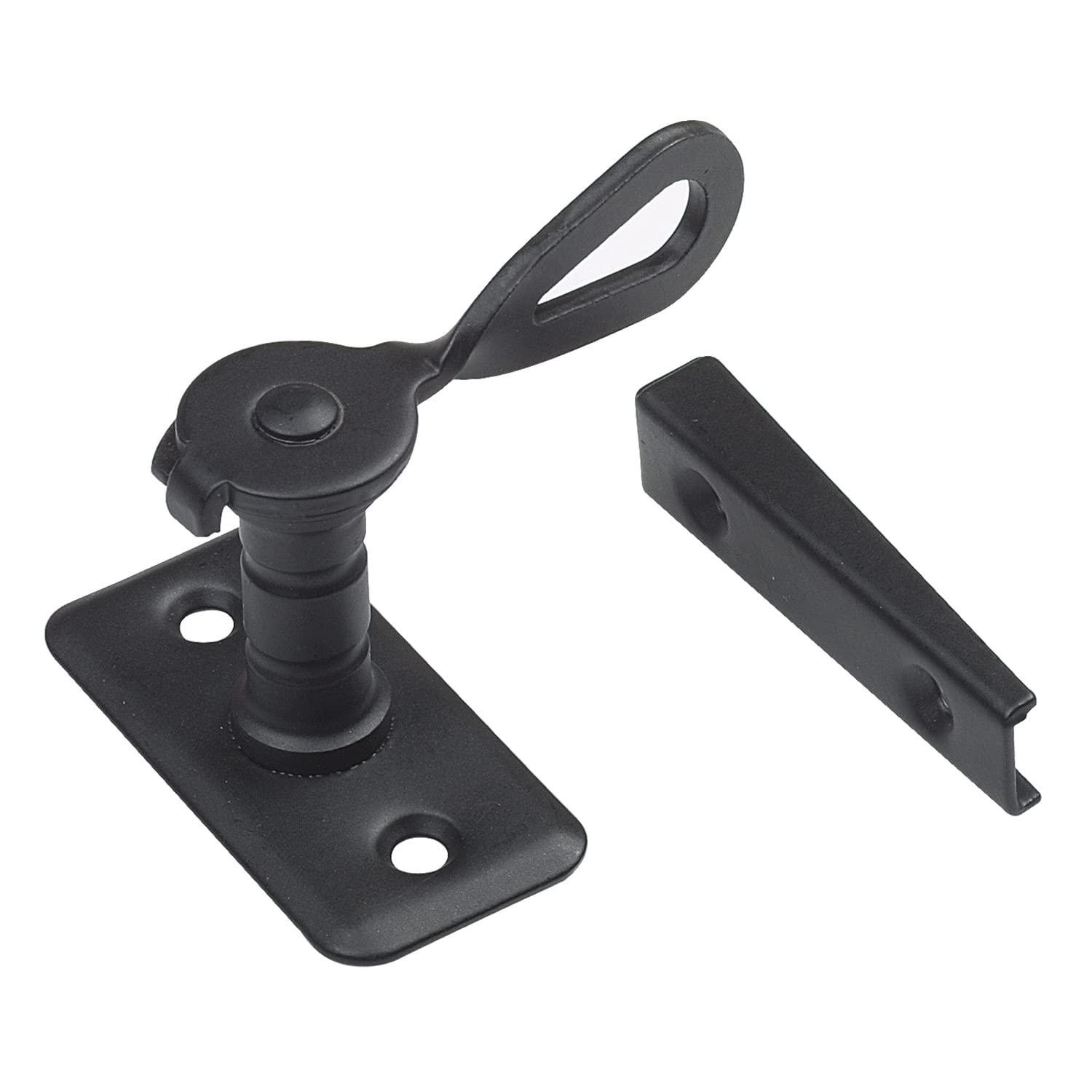 Amig - San Sebastian Type for Shutters Mod.12 | 50 x 25 x 25 mm | Inner Closure to Reduce Noises and Air Currents | Steel Black Finish | Includes Coach Shutters