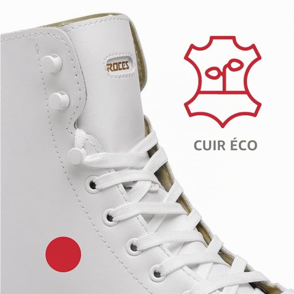 Roces RC2 Classic Roller Patins à Roulettes, Pour Femmes et Homme, Quad Skates Adulte, Blanc