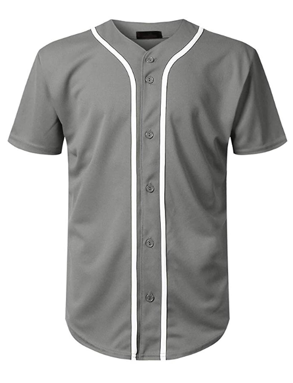 AIRNINE Men's Bandana Print Baseball Jersey Button Down Shirts