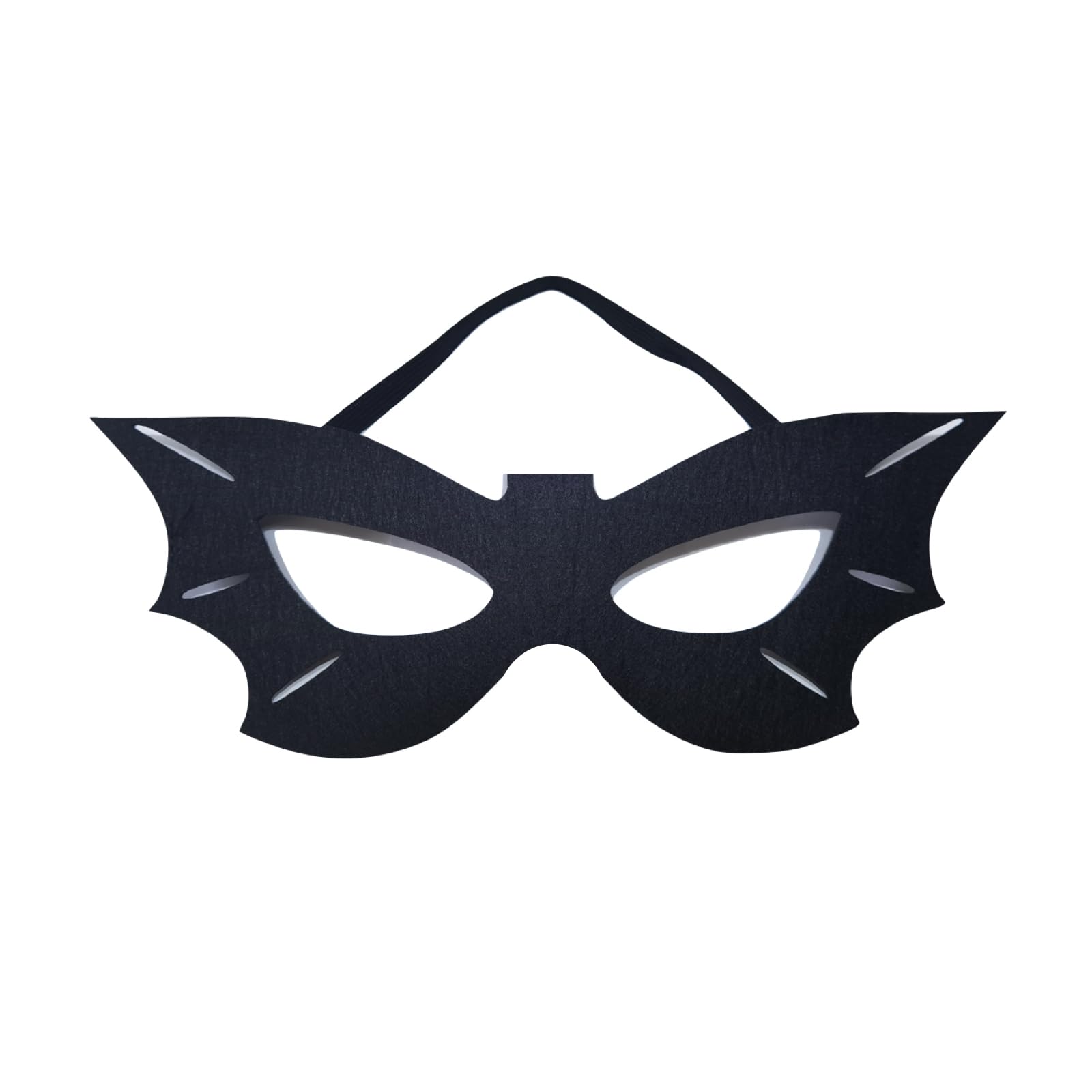 SOUTHSKY Batgirl Costume Mask,Black Red Eye Mask Half Face Masks For Halloween Costume Cosplay Raves Party (Full Black)