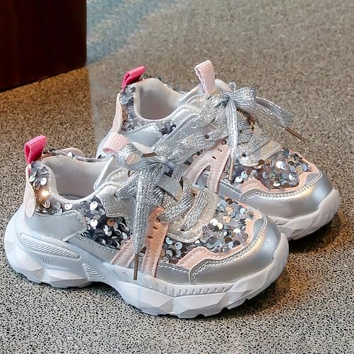 Girls Boys Lightweight Sneakers Baby Kids Lace-Up Tennis Running Shoes Breathable Walking Shoes for Little Kid/Big Kid4