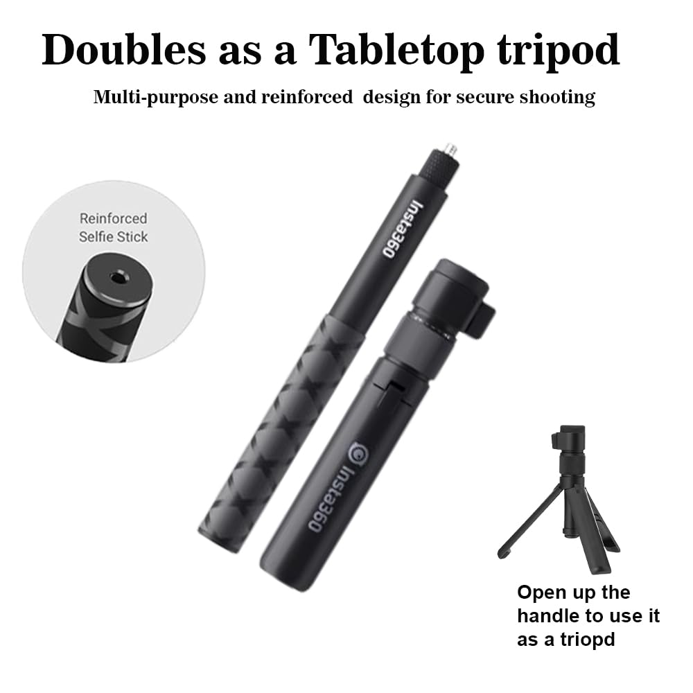 Action Pro Monopod Compatible with GoPro-13 12 11 10 9 8 7 6 5 4 3+ 3 Insta 360 X3/One X2 Other Action Cameras 4