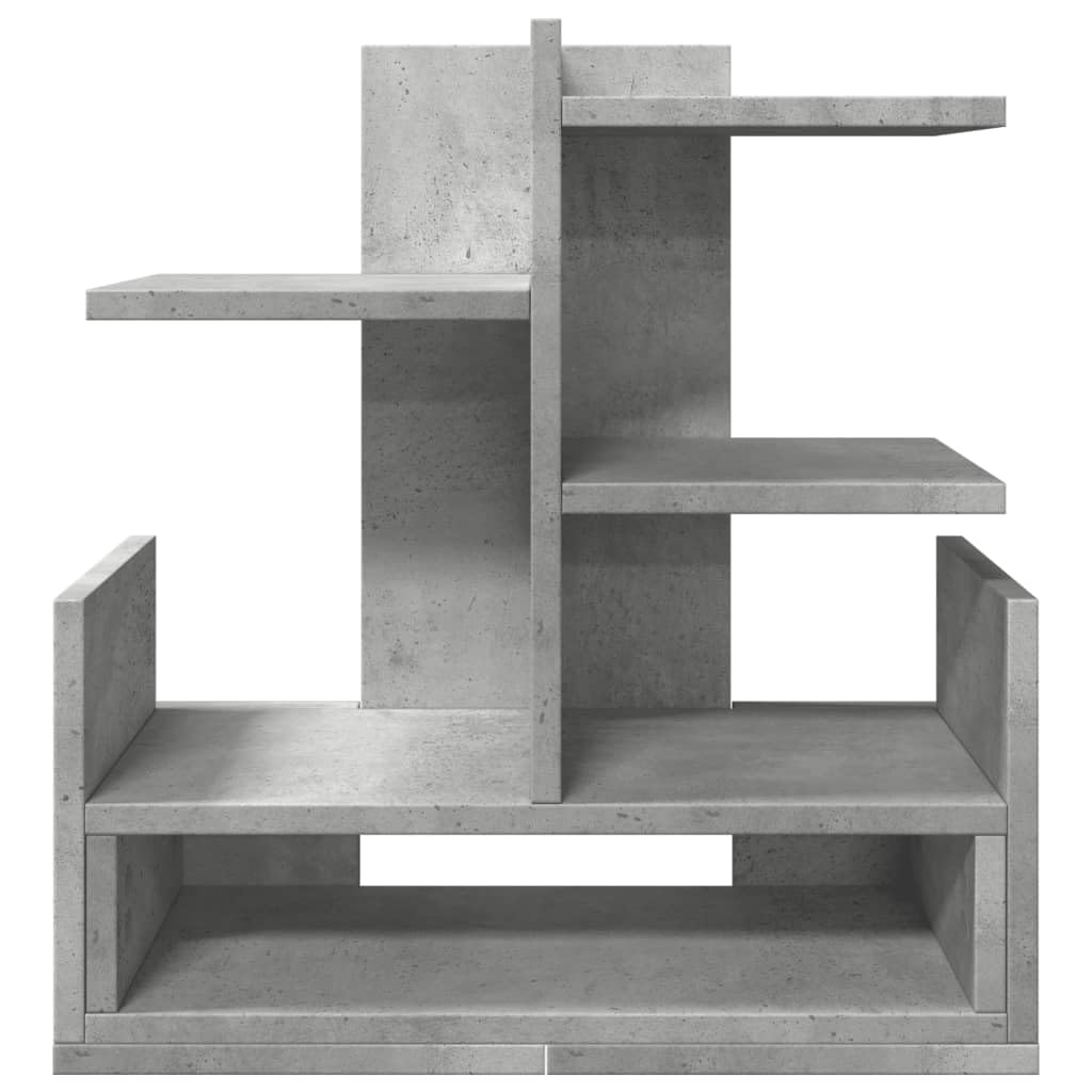 Organizer Scrivania Grigio Cemento 49x20x52,5 cm Multistrato,Organizer da scrivania in Legno Fai da Te da Te per cancelleria, Grande capacità,per casa, Ufficio e Scuola