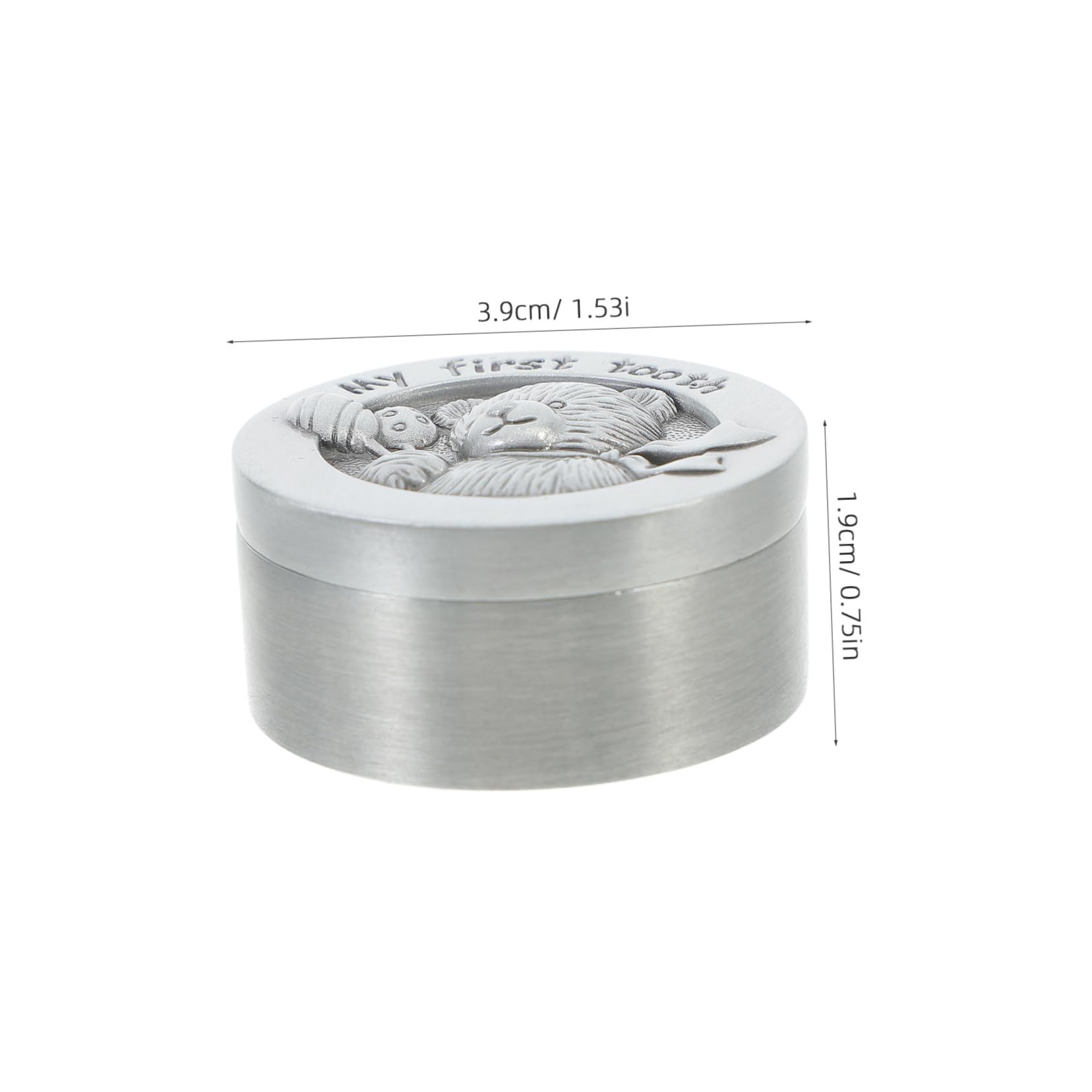 Toddmomy Baby First Tooth Box Rustic Metal Tooth Collection Holder Safety Design