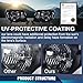 PIT66 Headlights Assembly, Compatible with Toyota Tacoma 2005 2006 2007 2008 2009 2010 2011, Left and Right Headlamps Replacement (Smoky Lens Black Housing Clear Reflector)