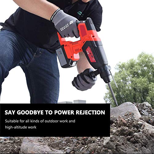 Akku-Bohrhammer, multifunktionaler bürstenloser Lithium-Bohrer, 3 Arten von elektrischen Schlagbohrern, geeignet für… – Bild 6