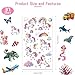 Keikihipa Tattoos for Kids, 350+ Mixed Styles (37 Sheets) Temporary Tattoos Stickers Set Gift for Girls and Boys, Space Dinosaur Animals Butterfly Tattoos for Kids Birthday Party Supplies