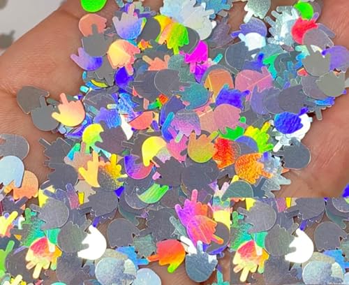 10 gram Middle Finger Confetti Glitter, Middle Finger Holographic Glitter, Funny Party Confetti Chunky Poly Glitter, Glitter Epoxy Tumblers, Glitter Nail, Glitter for Resin