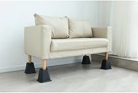 Vista 7 de J&V TEXTILES Elevadores para muebles de cama, elevadores resistentes de 6 pulgadas para sofá y mesa, soporta hasta 1,300 libras