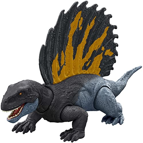 Jurassic World Attack Figura de Dinosaurio Edaphosaurus con articulaciones móviles y función de...
