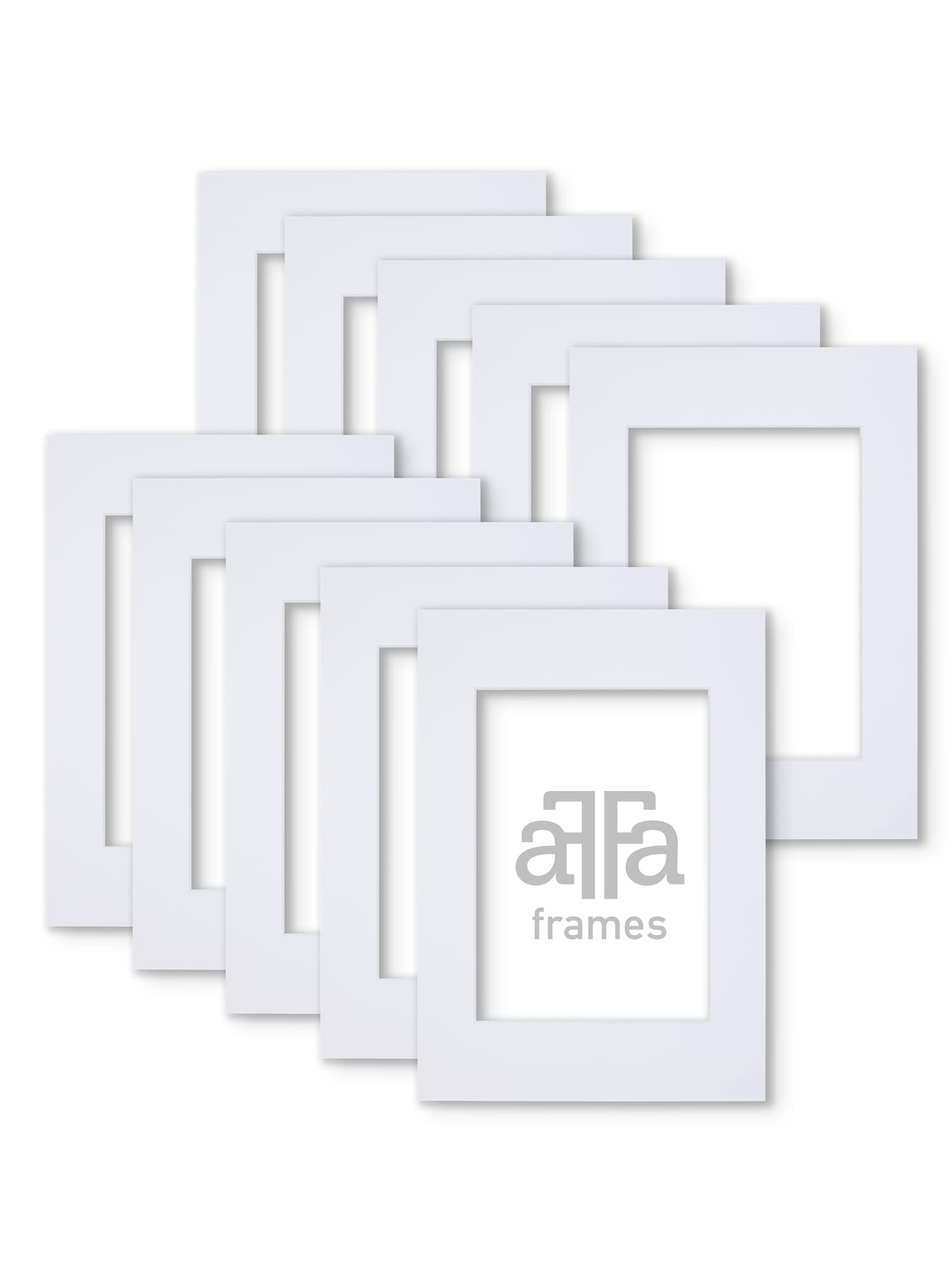 aFFa frames Passe Partout | Paspartú Minimalista para exhibir tus Fotos, Pósteres, Diplomas | Cartón, Blanco, 30x40 cm | Kit de 10