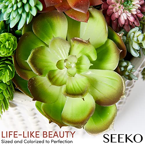 Seeko Artificial Succulents -28 Pack- Premium Succulent Plants Artificial - Realistic Faux Succulents - Unpotted Textured Fake Succulents Decor For Diy #TOP5