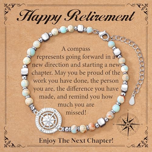 Esrial Retirement Gift for Woman- Compass Bracelet for...