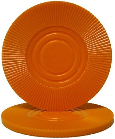 50 Interlocking Plastic Radial Poker Chips - Choose Colors