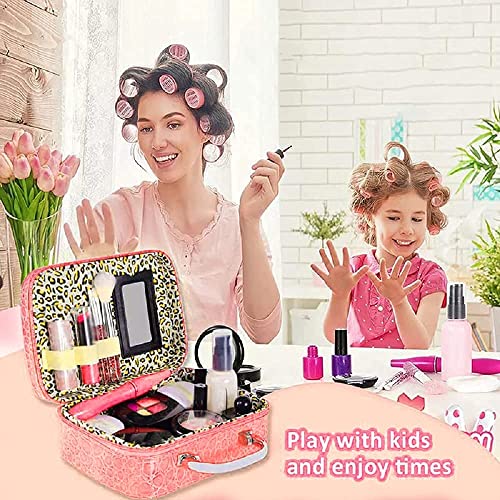 Image of Barebeauty Cosmetic Suitcase Makeup Bag Stone Pattern, Travel Makeup Bag for Female, Korean Style Beauty Accessories Storage Box, Makeup Organizer Case