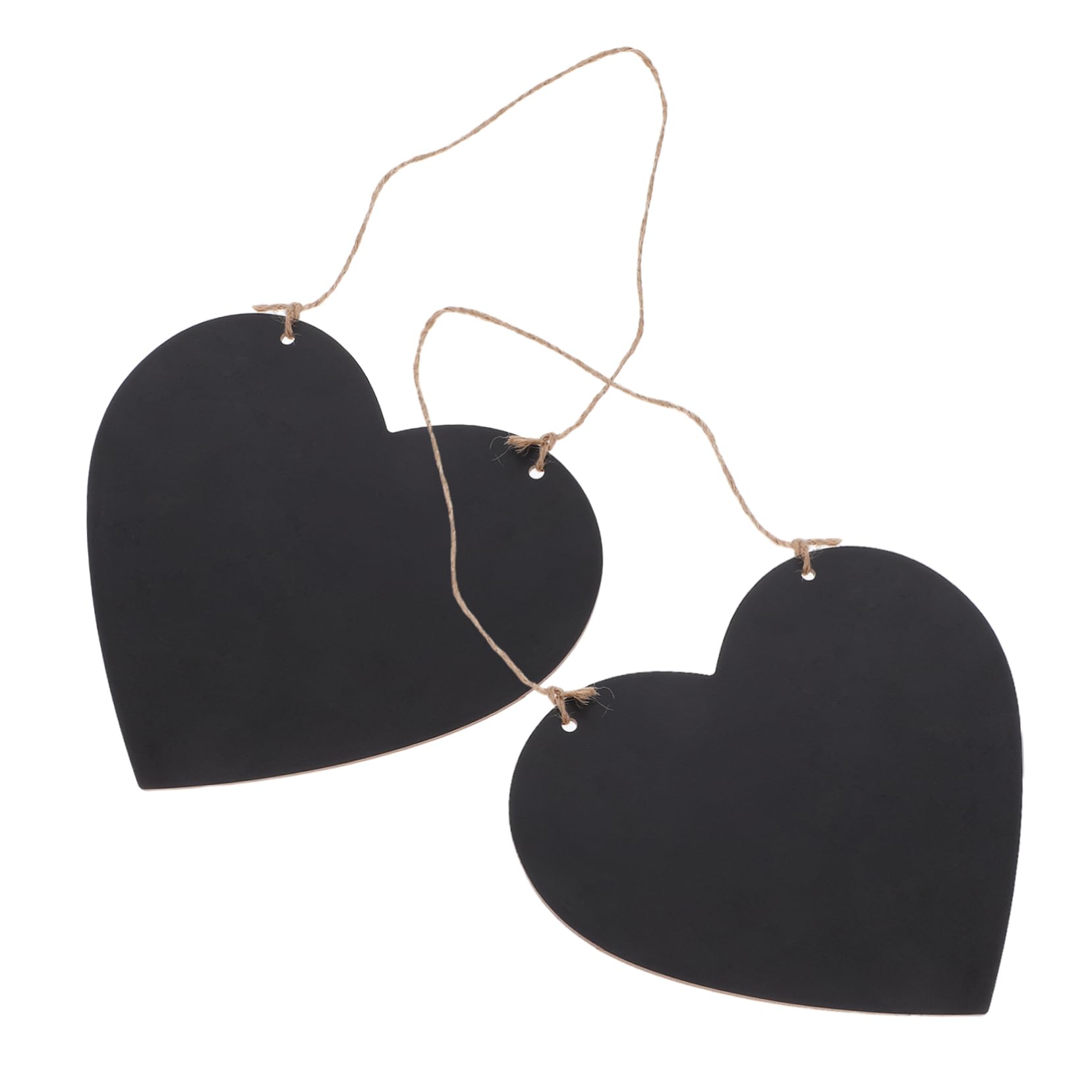 Lurrose 2pcs Heart Shaped Double Sided Chalkboard Signs Hanging Message Boards for Weddings Parties Home Decor Versatile Display for Reminders and Notes