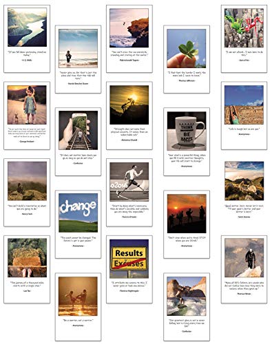 the lazy panda card company Lot de 20 cartes postales inspirantes et motivantes 20 citations différentes de motivation et d'inspiration