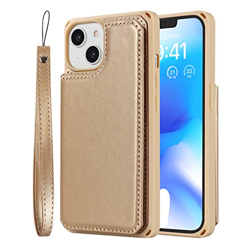 Étui portefeuille pour iPhone 14 idéal en voyage avec son cordon