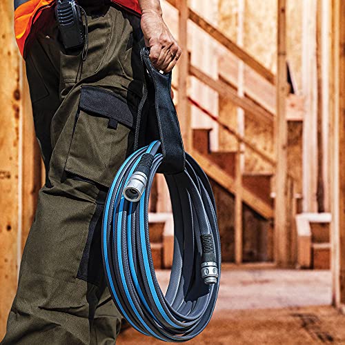 Fitt Force Pro Water Hose, 5/8" 50 Ft Heavy-Duty Commercial Grade Garden Hose, Blue #TOP3