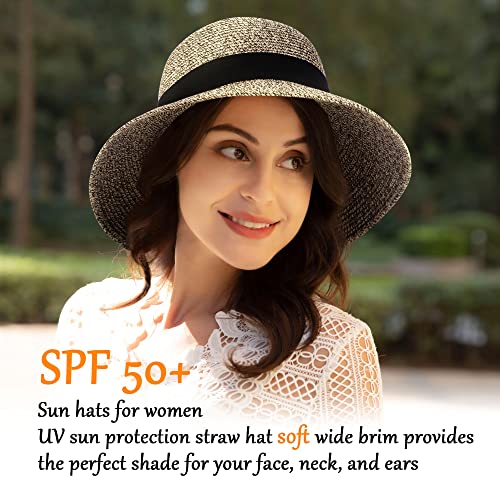 Summer Sun Hats For Women With Uv Protection Womens Upf 50 Wide Brim Hat Bucket Hat Foldable Straw Beach Hats For Women Travel Upf 50+ Pool Adult Sun Hat,Brown #TOP4