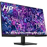 HP 24' FHD Monitor - V24 inch IPS LED FHD (1920 x 1080)- AMD FreeSync - VESA, 16:9-75Hz Monitor, 4ms Grey-to-Grey Response Time, Low Blue Light, Anti-Glare, HDMI & VGA Ports, Black