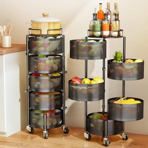 REWOP Kitchen Trolley with Wheels, Kitchen Organizer Items and St...