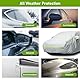 Favoto Autoabdeckplane Wasserdicht Staubdicht Vollgarage - Autoplane Kompatibel mit Audi A1 Opel Corsa VW Polo Renault Clio für Schrägheck (390-415 cm) Silber