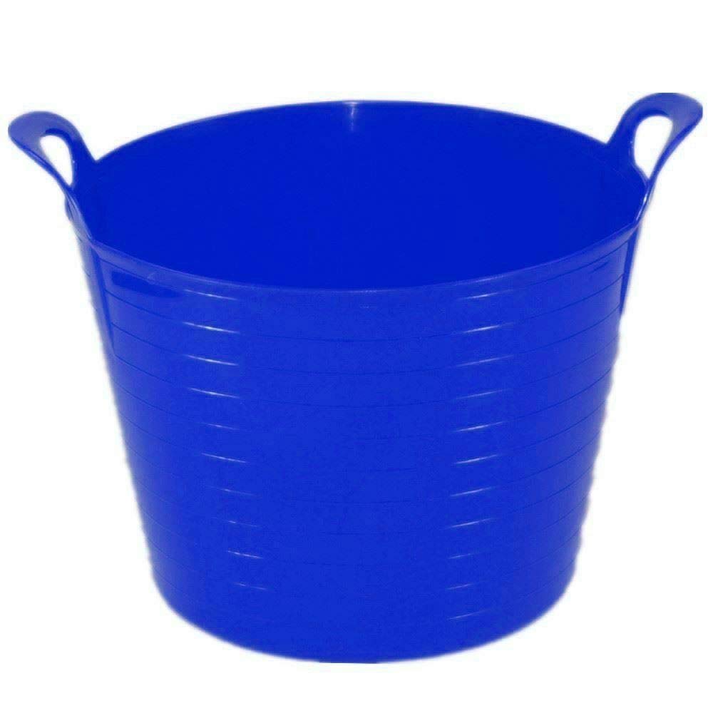 My Home Essentials® 42 Litre Large Flexi Tub Garden Home Flexible Colour Rubber Storage Container Bucket Flex Tub (Dark Blue)