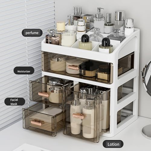 Organiseur de bureau à domicile et cosmétiques triple couche - 3