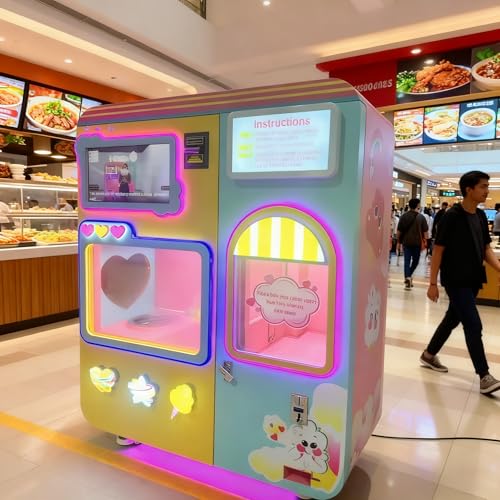 Commercial Automatic Cotton Candy Machine - Customizable Size & Color, Stainless Steel, High Output for Events/Carnivals