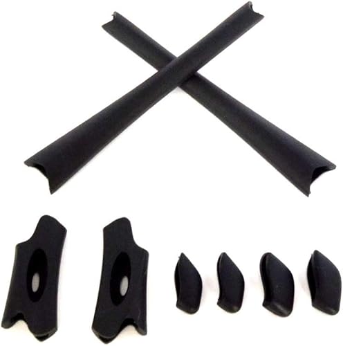 Miniatura 2 de GALAXYLENSE Almohadillas de nariz y Earsocks Kits de goma para Oakley Flak Jacket XLJ o Flak Jacket Negro