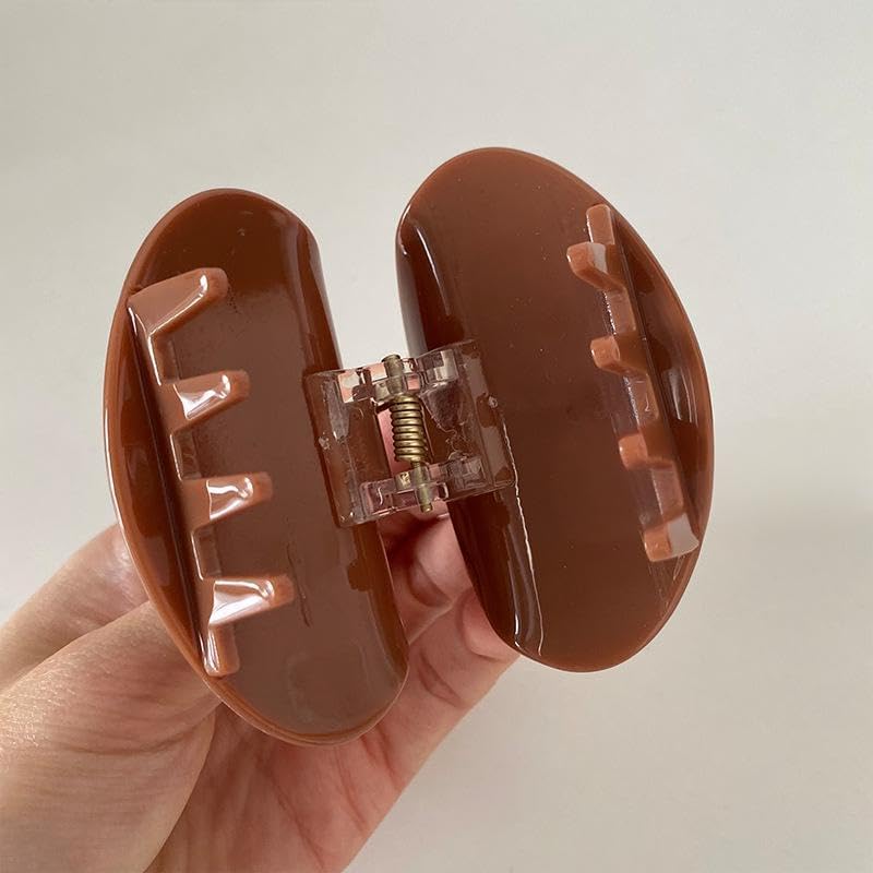 Brown Rugby Hair Claw Clips Creative Ball Hair Clip Funny Hair Claw Rugby Acrylic Clip Brown Hair Barrettes Strong Hold Non Slip Colorful Sport Hair Clips for Women and Girl Hair Accessories 1Pcs - Image 7