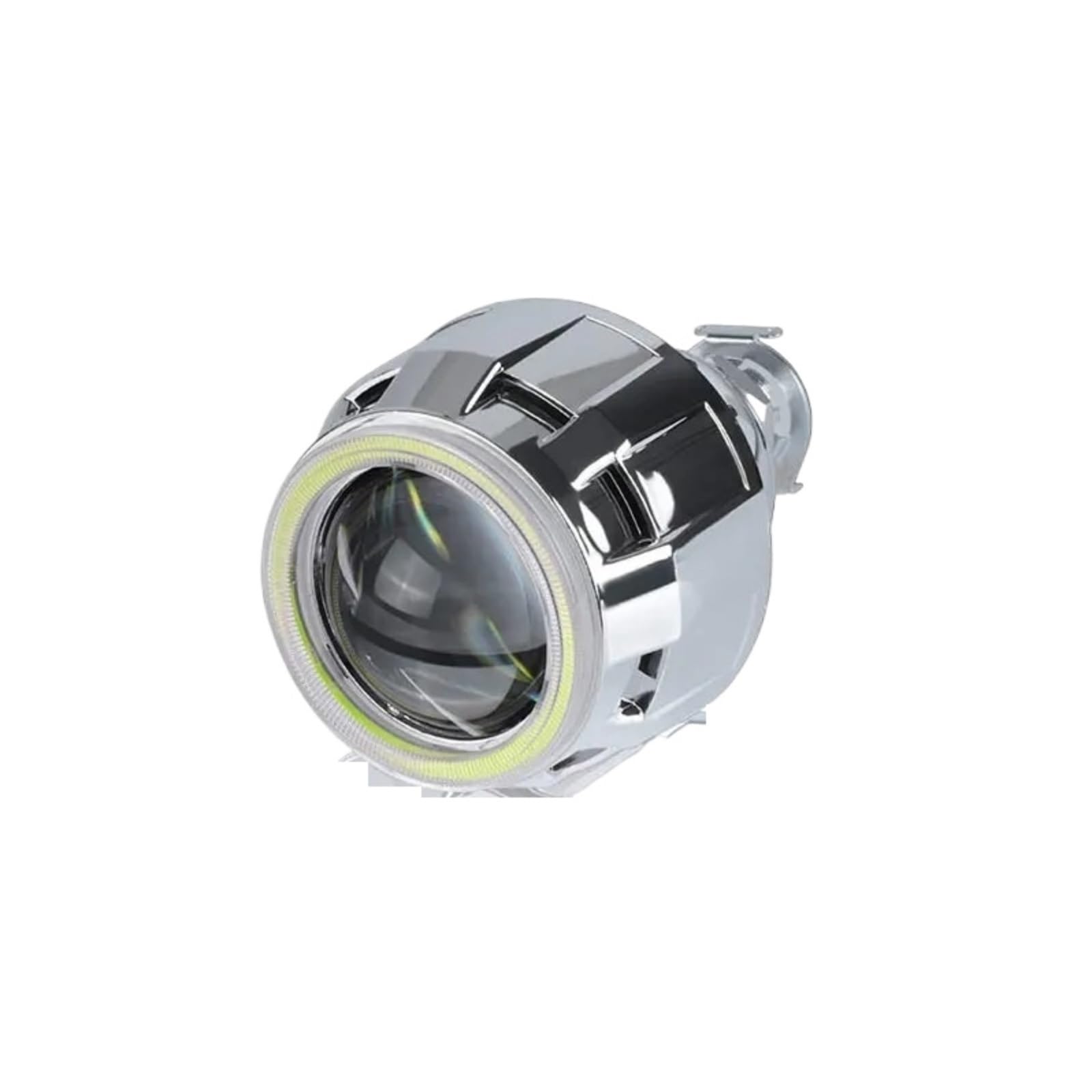 Anillos halo LED Lentes LED Tipo Ojos Ángel 2,5 Pulgadas Proyector Bi-xenón Para Faro H7 H4 9005 9006 Bombilla Luz Coche Lámpara HID H1 Kit halos para faros(1pc LHD)