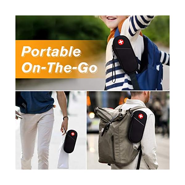 SITHON EpiPen Medical Tragetasche, tragbare Notfalltasche Isolierte Medikament Tasche Organizer für 2 EpiPens, Asthma… – Bild 6