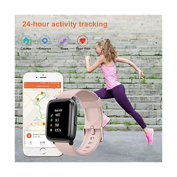 YAMAY-Smart-Watch-Watches-for-Men-Women-Fitness-Tracker-Blood-Pressure-Monitor-Blood-Oxygen-Meter-Heart-Rate-Monitor-IP68-Waterproof-Smartwatch-Compatible-with-iPhone-Samsung-Android-Phones-Pink YAMAY Smart Watch, Watches for Men Women Fitness Tracker Blood Pressure Monitor Blood Oxygen Meter Heart Rate Monitor IP68 Waterproof, Smartwatch Compatible with iPhone Samsung Android Phones (Pink)