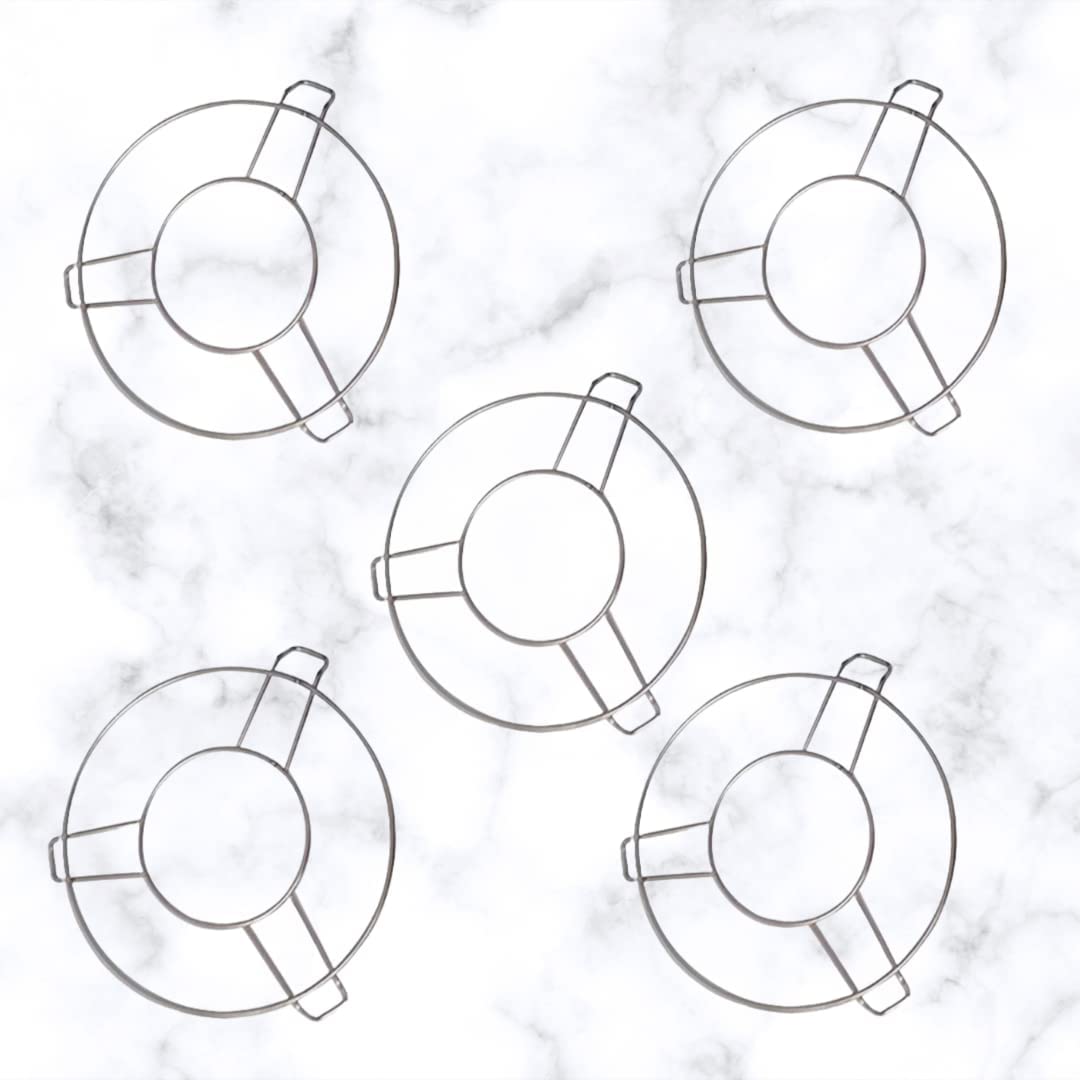 LSARI Stainless Steel Round Donga Cooker Stand/Steaming Tray Stand for Kitchen, Cooking Pot, Steamer Rack, Stand Cookware Tool, 5 Piece