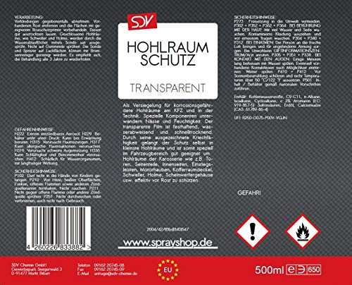 Hohlraumversiegelung SDV Chemie Hohlraumschutz transparent 500ml