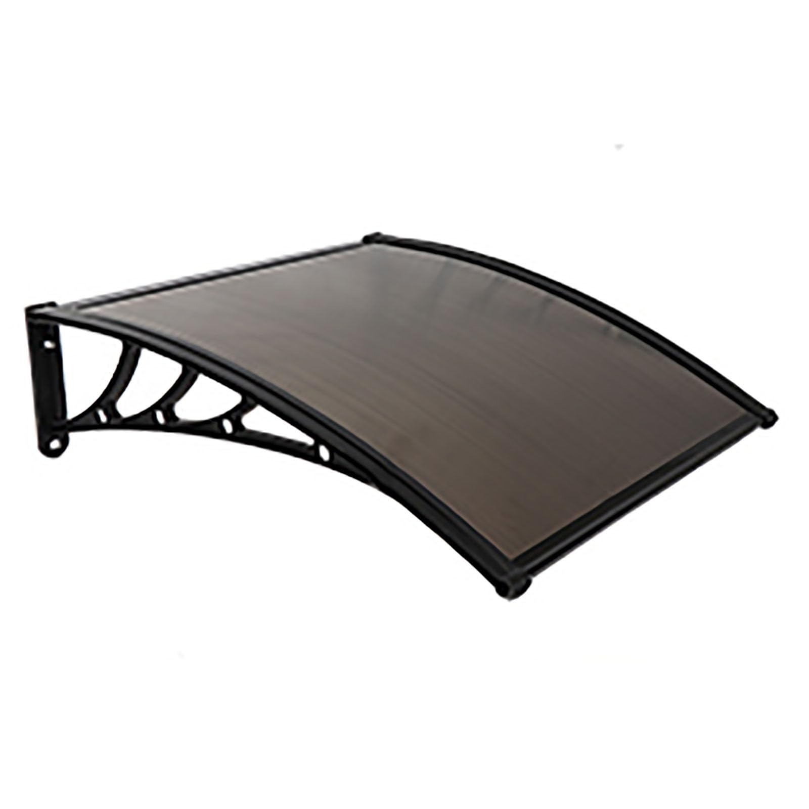 QYMYOZ Outdoor Air Conditioner Cover, Heat Pump Canopy for Porch, Sunshade Awning for Entrance & Condenser, Hollow Sheet Design (Brown, 80x100cm / 31x39in)