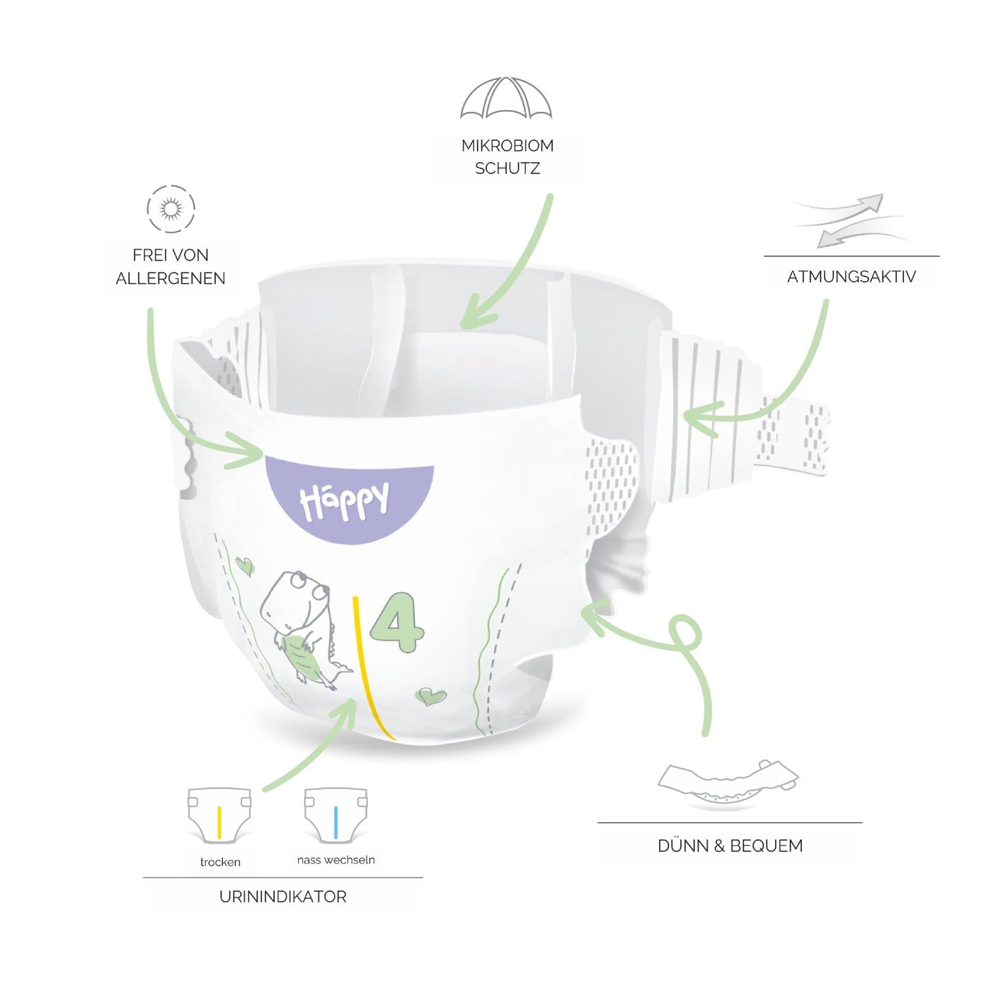 bella baby Happy Windeln soft & delicate Gr.4 Maxi 8-14 kg HAPPY BOX 124 Stück