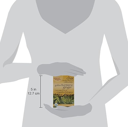 Miniatura 8 de Uncle Lee's Imperial Organic Chai Tea, té de jengibre y cúrcuma dorada naturalmente sin cafeína, canela orgánica, achicoria, cardamomo, stevia,
