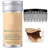 Cera para el Pelo,Cabello Cera,Cera Acabado Cabello,Cera para Modelar el Cabello,Palo Pomada Cabello,Peinado Lateral,Cera Cabello Suelto,Barra Acabado Cabello,Dientes Planos 16 Dientes,75G