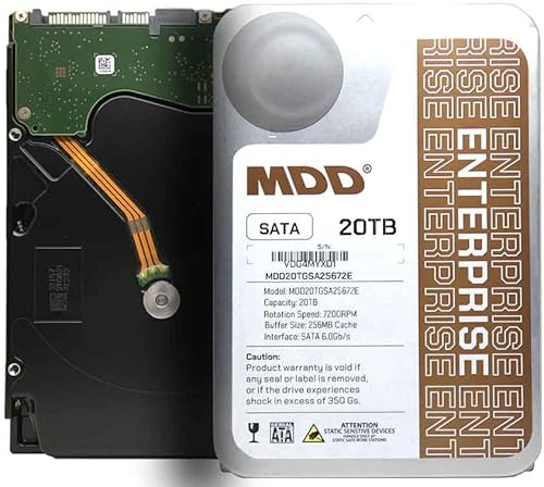 MDD (MDD20TSATA25672E) 20TB 7200 RPM 256MB caché SATA 6.0Gbs 3.5" disco duro interno empresarial - 5 años de garantía disponible en Yaxa Colombia