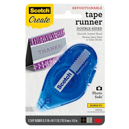 Scotch Repositionable Tape Runner, 0.31 in x 49 ft, Double Sided Tape Runner for Crafts and DIY, 1-Pack - image 1